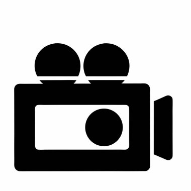 kamera düz vektör simgesi