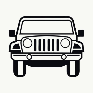 SUV simge vektör illüstrasyonu