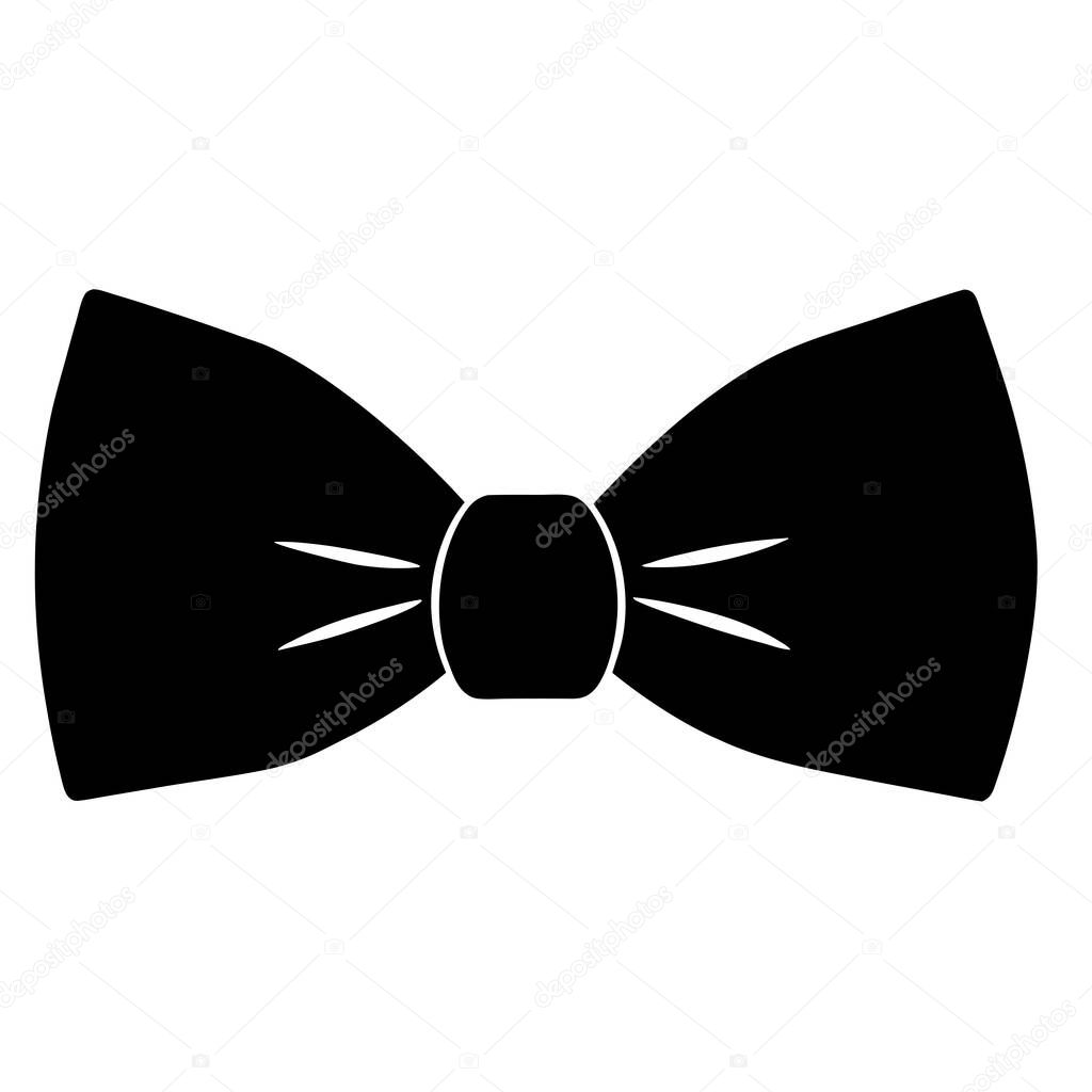 Bow tie icon, black style