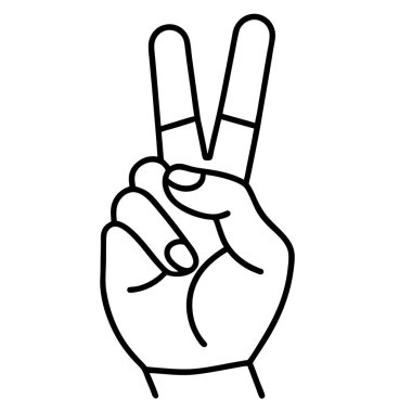 El çizimi bir barış işareti.