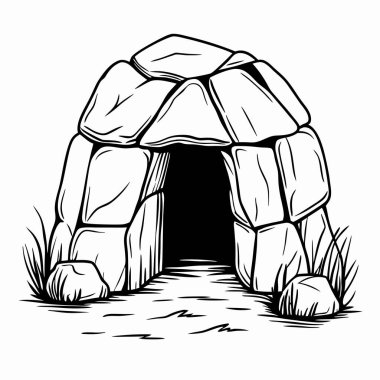 Mağaranın vektör çizimi