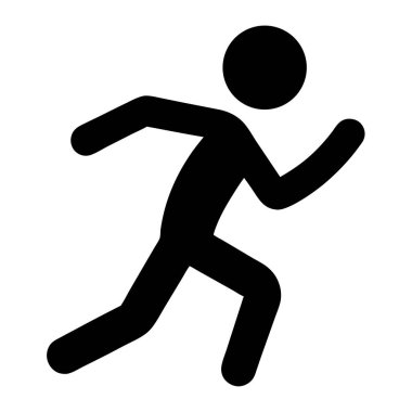 koşan adam simgesi. vektör illüstrasyonu