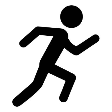 koşan adam simgesi. vektör illüstrasyonu