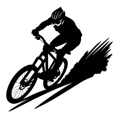 Bisikletçinin vektör silueti.