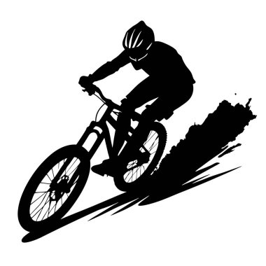 Dağdaki bir binicinin silueti..