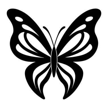Kelebek simgesi vektör illüstrasyonu
