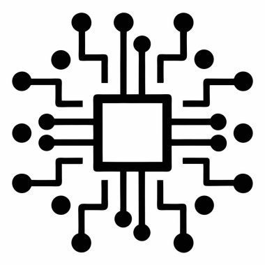 İşlemci. Web simgesi basit illüstrasyon