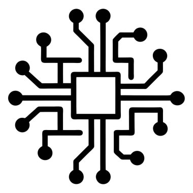 çip simgesi, vektör illüstrasyonu