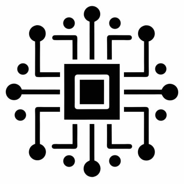 Çip simgesi vektör illüstrasyonu