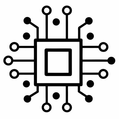 Cpu çip işlemci simgesi