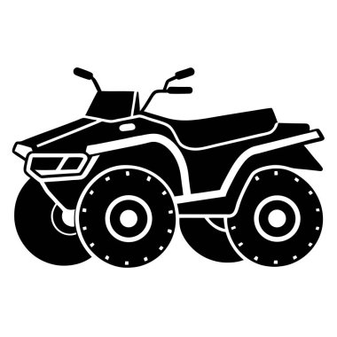 dörtlü bisiklet simgesinin siyah silueti