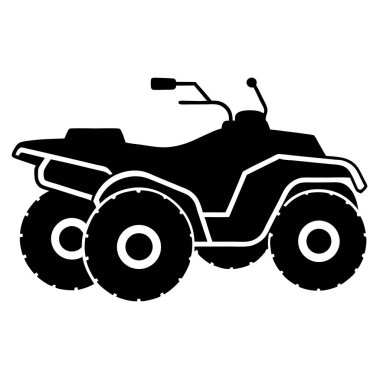 bir motosikletin siyah ve beyaz vektör silueti