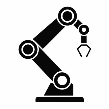 Robot kol robot ikonu. Web tasarımı için kol robotik vektör simgelerinin basit çizimi