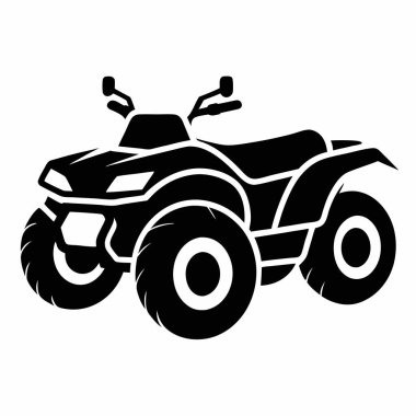 Tekerlekli siluet motosiklet.