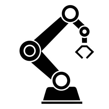 Robotik kol simge vektör çizim
