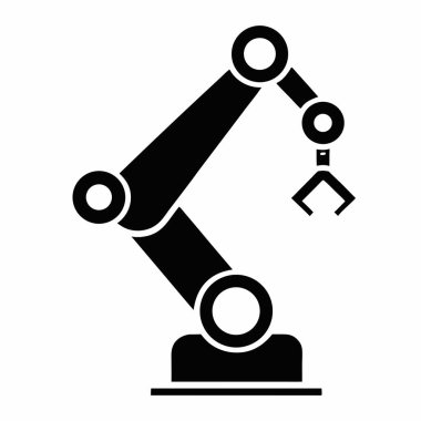 Robot simgesi. Web için basit robot vektör simgeleri çizimi