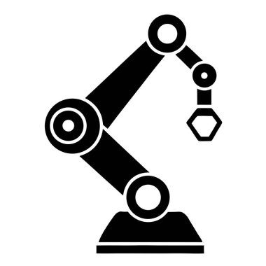 Robotik kol. Web simgesi basit tasarım