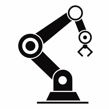 Robot kol simgesi, basit vektör tasarımı