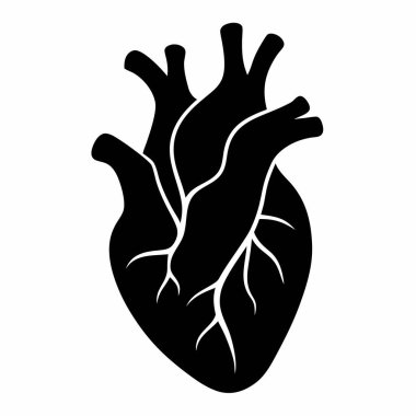 Yapraklı insan kalbinin silueti