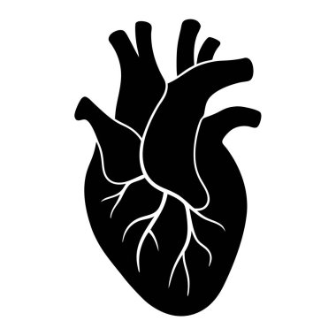 İnsan kalbi organı simgesi, basit stil