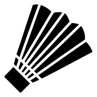 Bir hayranın siyah beyaz simgesinin vektör çizimi