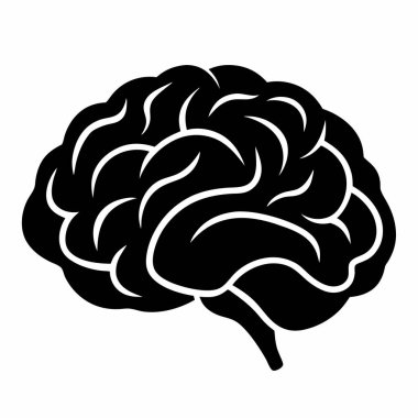 beyin ikonu vektör illüstrasyonu