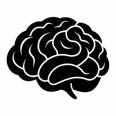 İnsan beyni ikonu. Beyaz arkaplanda izole edilmiş web tasarımı için insan beyin vektör simgesi ana hatları