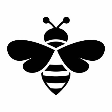 Arı vektörü düz simgesi