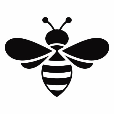 Arı simgesi. Web için bal vektörü simgesinin basit çizimi