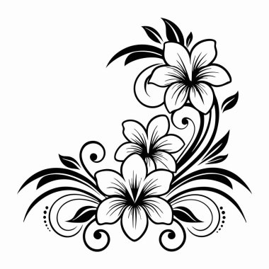 Çiçek deseninin vektör çizimi