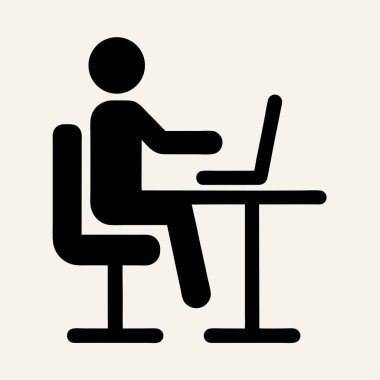 ofis sandalyesi ikon vektör illüstrasyon tasarımı