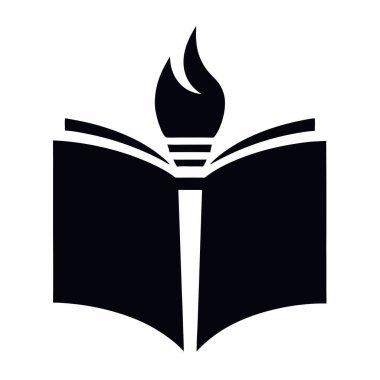 yanan bir mum simgesi ile kitabı aç