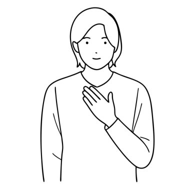 El ve parmak vektör tasarımlı insan karikatürü