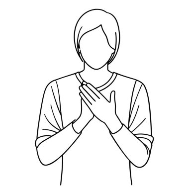 izole genç adam vektör tasarımı