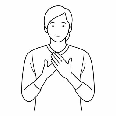 Genç adam çizgi film ikonu beyaz arka planda. vektör illüstrasyonu