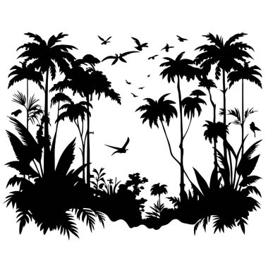 Tropikal ağaçların vektör kümesi