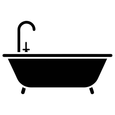 küvet simgesi, basit vektör tasarımı