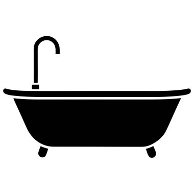 Banyo küveti simgesi, basit stil.