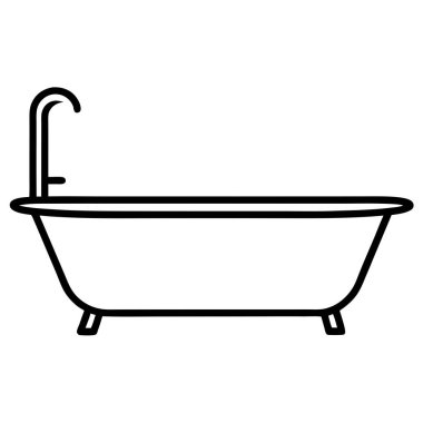 Küvet beyaz arkaplanda izole