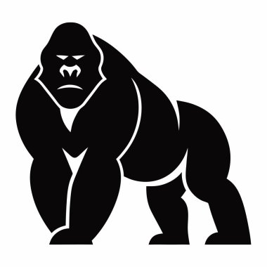 Goril goril goril siyah siluet