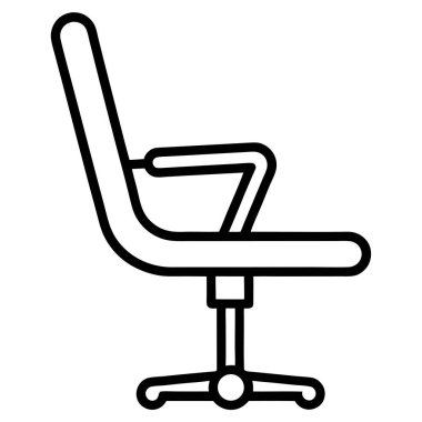 Sandalye ikonu. Web tasarımı için sandalye vektör simgelerinin özet çizimi