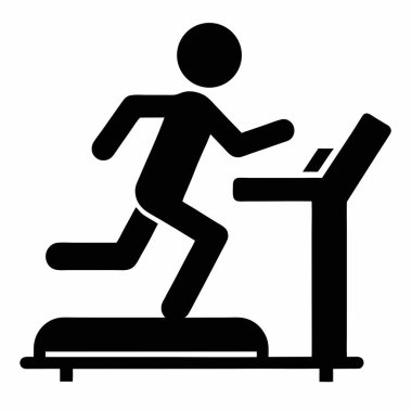 fitness egzersiz koşu bandı simgesi
