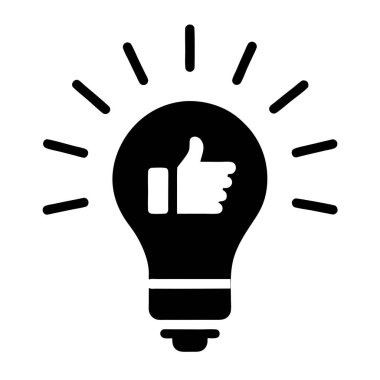 fikir simgesi, basit vektör illüstrasyonu