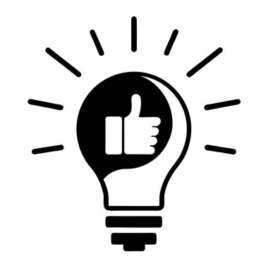 fikir simgesi, vektör illüstrasyonu