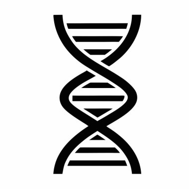 DNA simgesi. Dna vektör simgesi web için anahat çizimi