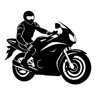 motosiklet sürücüsü çizimi