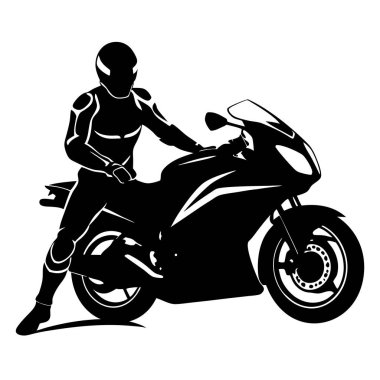 Arka planda motosiklet sürücüsü