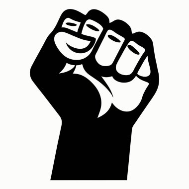 Yumruk gücü simgesi katı biçimde