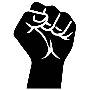 Yumruk silueti protesto, protesto, devrim