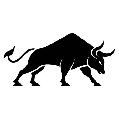 Bull logo ikonu vektör illüstrasyon tasarımı
